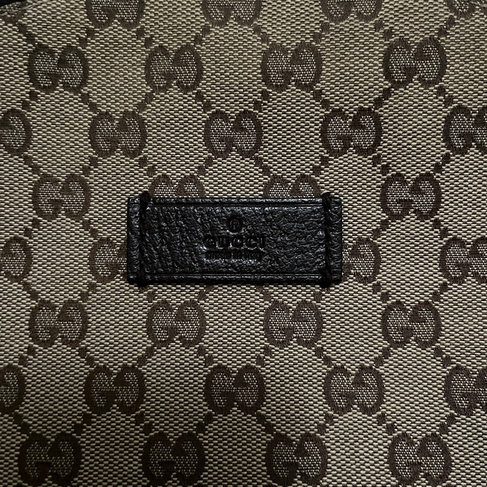 Gucci Monogram Leather Web Backpack - image 4